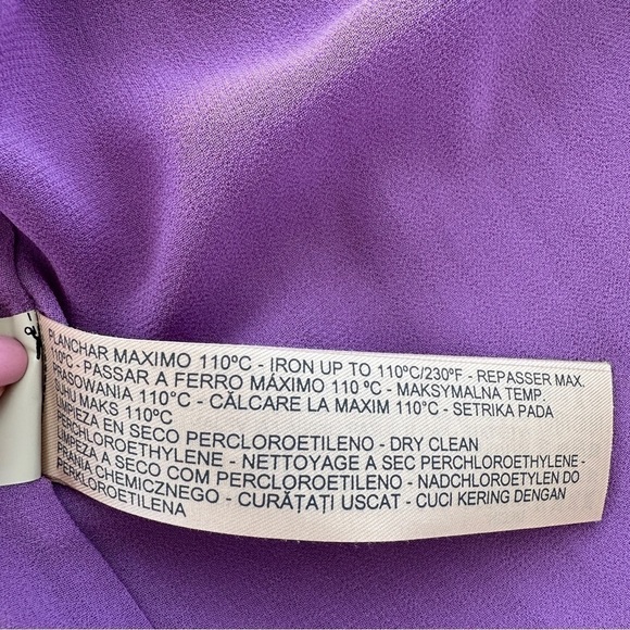 Massimo Dutti off-shoulder top with  3/4 length bell sleeves, pleated, loose fit - Picture 10 of 11